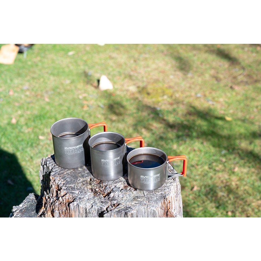 Mug Gelas Camping Evernew Titanium Full Handle Mug 300