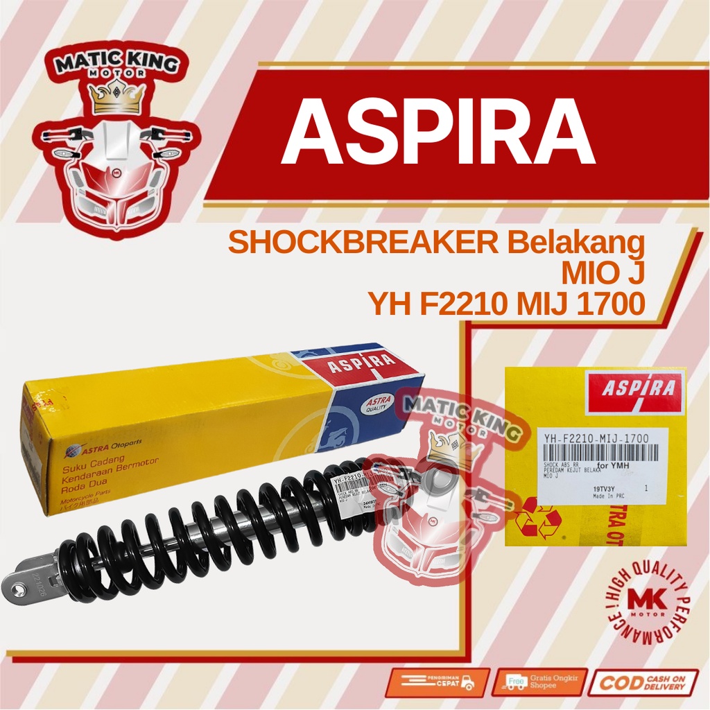 Shockbreaker sok Belakang Mio J Soul GT Fino X Ride 115 ASPIRA JYH-F2210-MIJ-1700