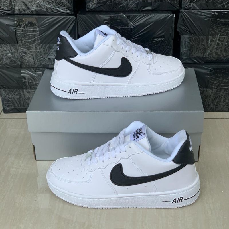 NK A1R FORC3 SEPATU PRIA DAN WANITA LOW WHITE BLACK PUTIH LIS HITAM SOL A1R SNEAKERS PRIA WANITA SEPATU PREMIUM