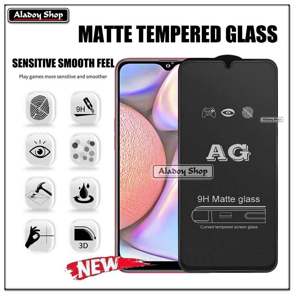 Paket 3IN1 Tempered Glass Layar Matte Anti Glare Samsung A10S/M10S  Free Tempered Glass Camera dan Skin Carbon