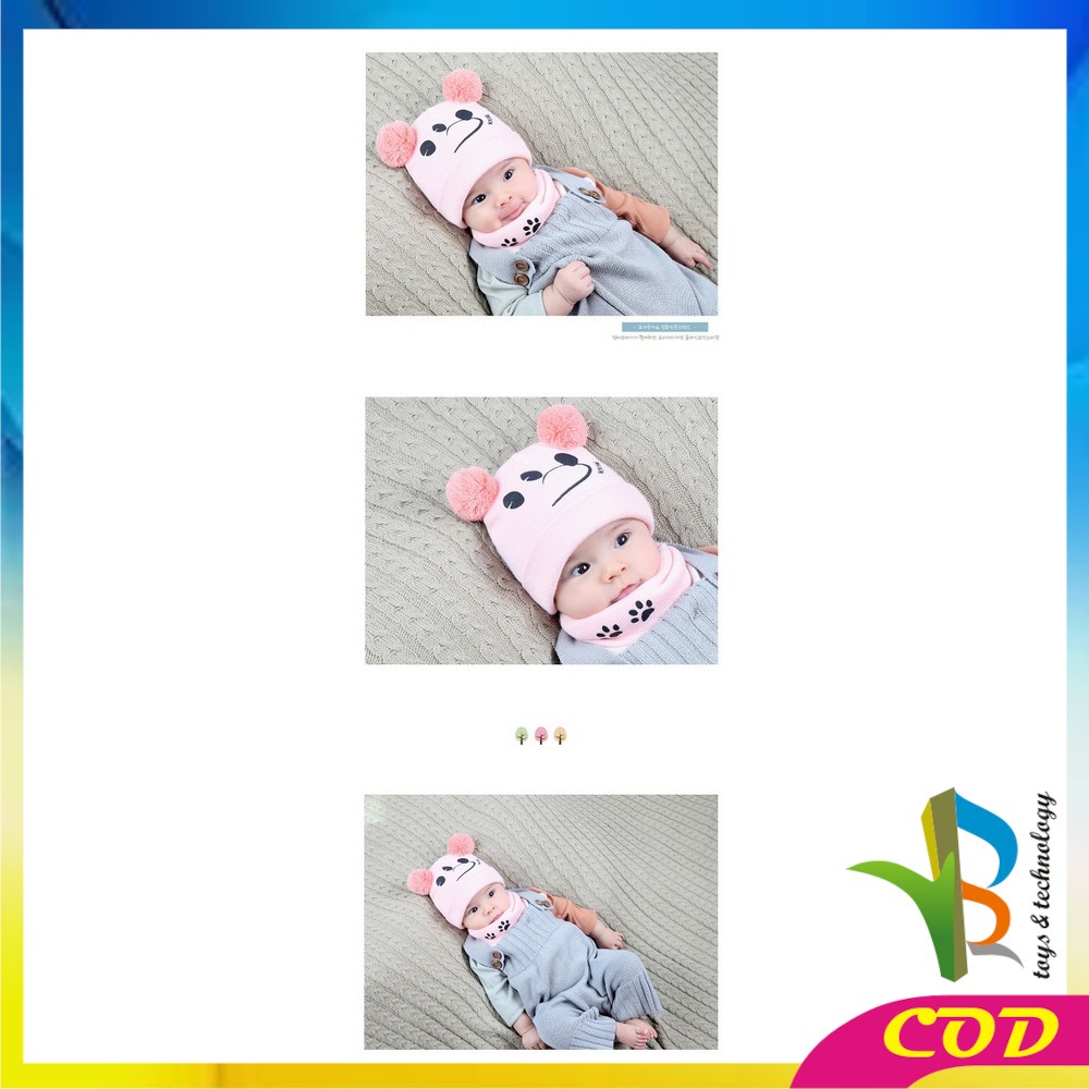 RB-P17-25 Topi Kupluk Anak Karakter Kucing | Bear / Topi Rajut Bayi Korea / Topi Anak Laki &amp; Perempu