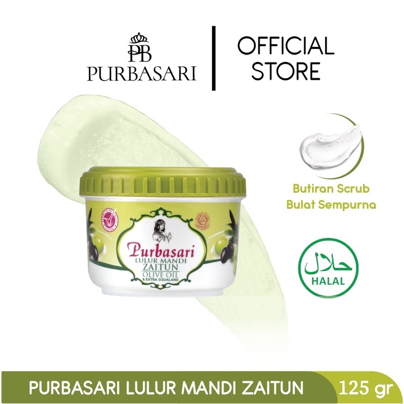 PURBASARI LULUR MANDI MINYAK ZAITUN / OLIVE OIL BODY SCRUB