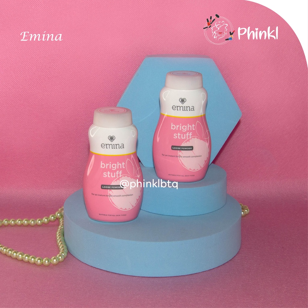 `ღ´ PHINKL `ღ´ ╰☆☆ 𝔢мιℕά ☆☆╮ Emina bright stuff powder tabur loose powder mencerahkan kulit