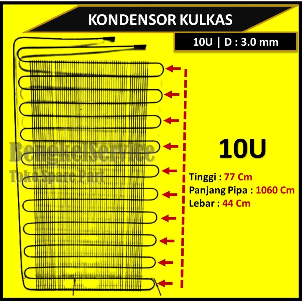 KONDENSOR CONDENSOR KULKAS 10U BEND