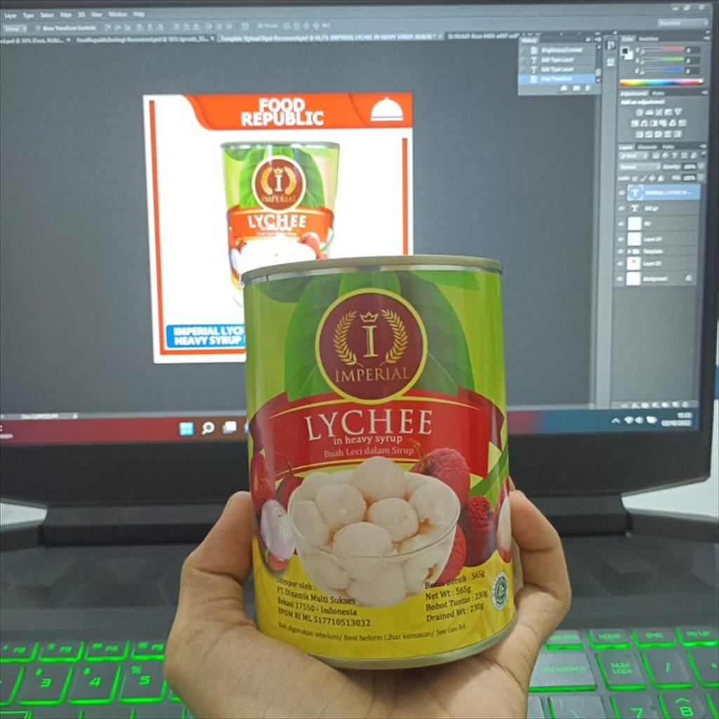 Imperial Lychee In Heavy Syrup 565 gr Buah Leci Dalam Sirup Halal