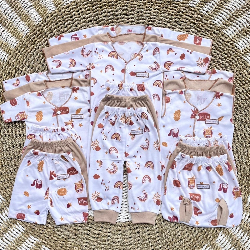 18 PCS Baju Bayi Lengan Panjang Baju Bayi Baru Lahir Baju Newborn Baju Bayi Perempuan Baju Bayi Laki laki Gift Lahiran Hampers Baby Newborn SNI DNW BABY