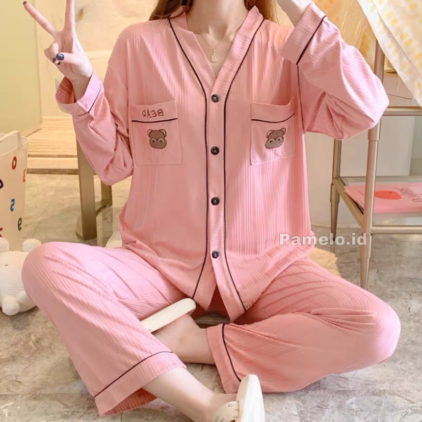 Pamelo.id Set Kimono PP / Kimono Import / Pajamas Import / Stelan Baju Tidur / Fashion Korea