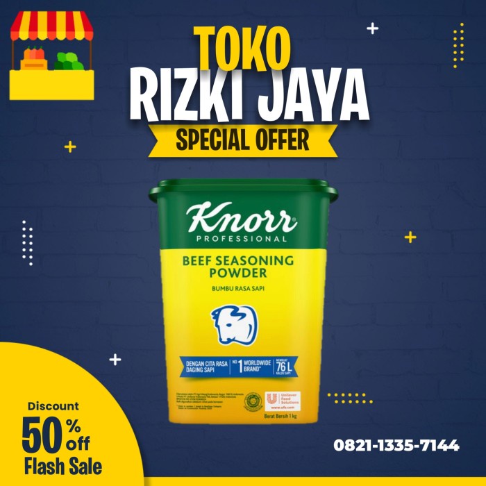 

Beef Powder Knorr 1Kg / Bumbu Penyedap / Seasoning / Kaldu Sapi