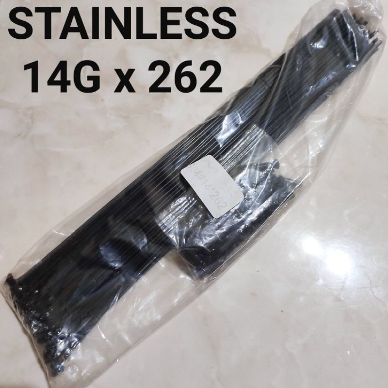 72Pcs Spoke Ruji Jari Sepeda Stainless 14G x 262 Warna Hitam Untuk Rims Velg 26 Inch Panjang 14G x 2