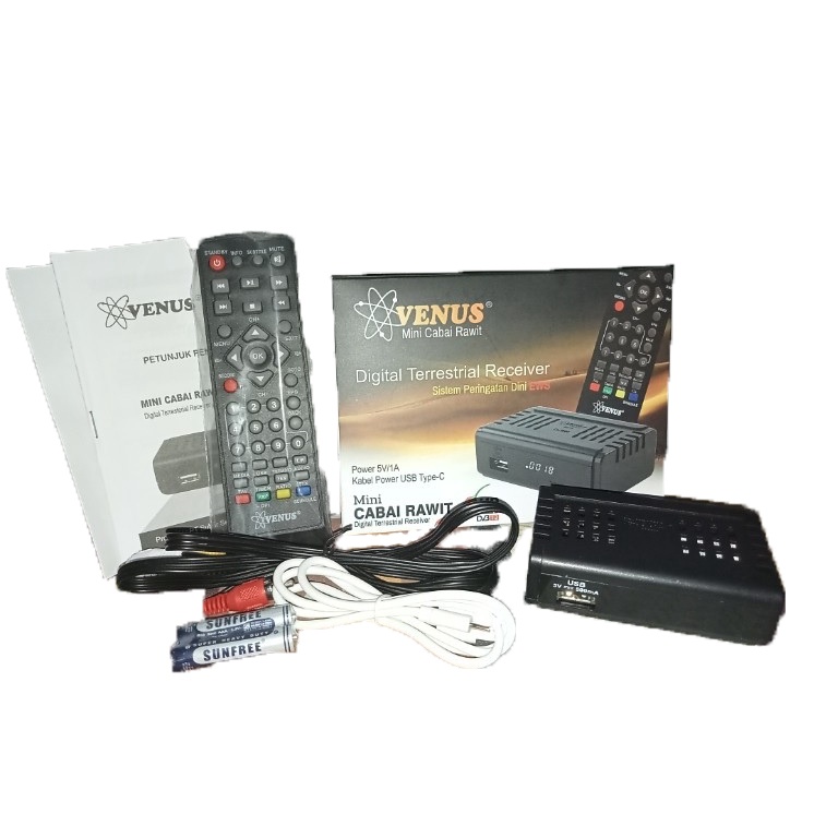 Set Top Box Mini TV DIGITAL DVB T2 /DVBT2 Venus Cabai Rawit Mini - STB Mini