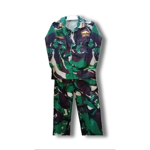 Setelan PDL anak panjang loreng tanpa aksesoris