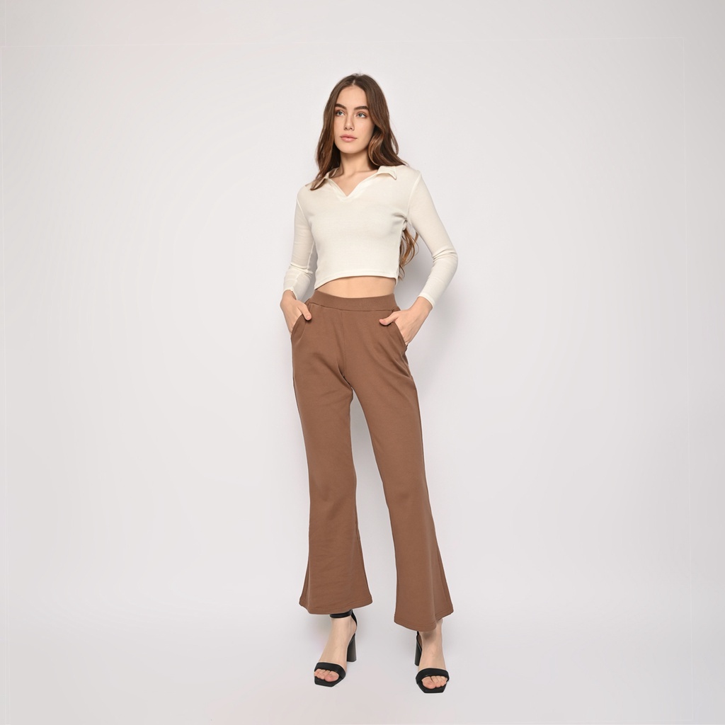 Ribbed Flare Pants (Celana Cutbray Ibu Hamil)