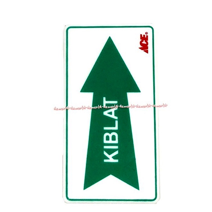 Kris Sign Kiblat Acrylic Stiker Tanda Logo Arah Tanda Shalat Ka'bah Kiblat Stiker Anodized Akrilik10x1 6cm Kiblat Kabah Warna Hijau Green