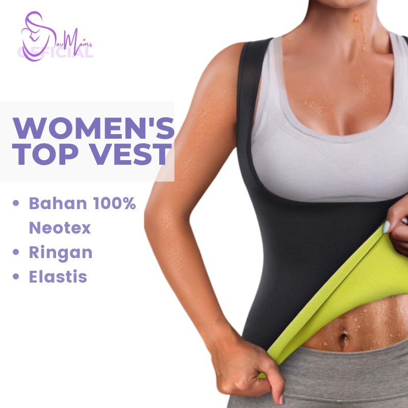 Baju Pelangsing Olahraga CAMI Tentop Korset Olahraga Pembakar Lemak Pengecil Perut Buncit Wanita Tangtop Olahraa Fitness Gym Senam Penghilang Pembakar Lemak Peramping Pinggang Pengangkat Payudara Neotex Corset Sauna Nyaman Original Hot Shaper