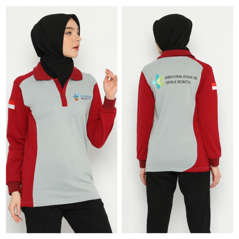 ✅ POLO TENAGA KESEHATAN LENGAN PANJANG, Polo kemenkes, Polo Nusantara sehat, Baju polo, Polo Nakes, 