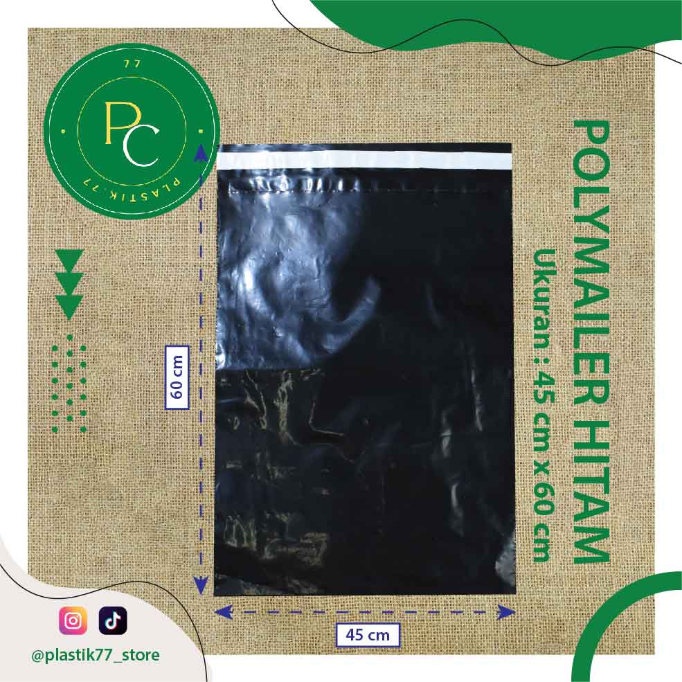 

POLYMAILER PE HITAM 45x60, 100pcs/Pack packing