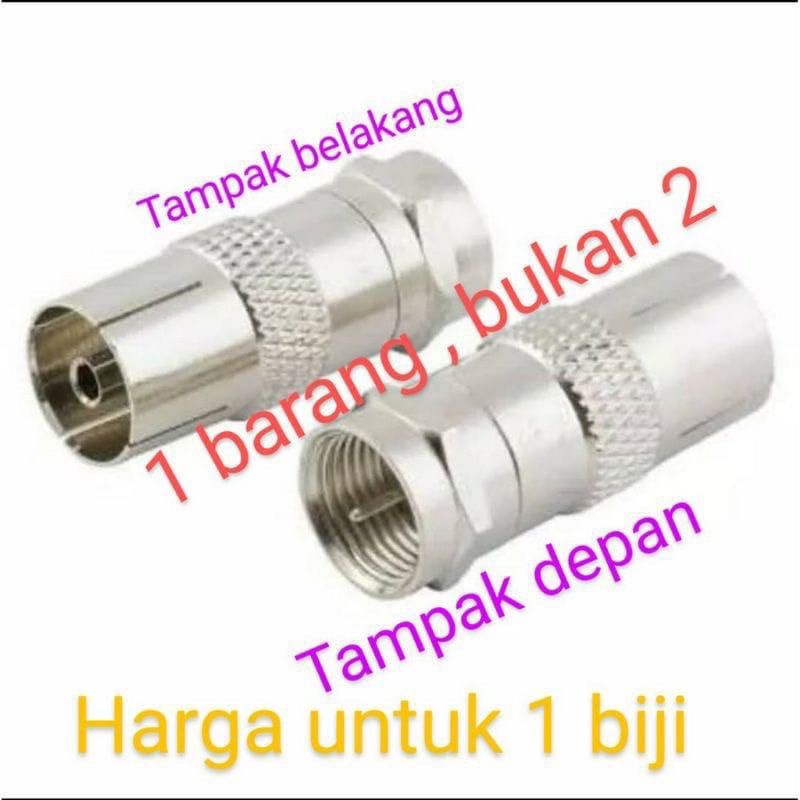 Jack Conventer F male to palm Female konektor Antena Tv digital