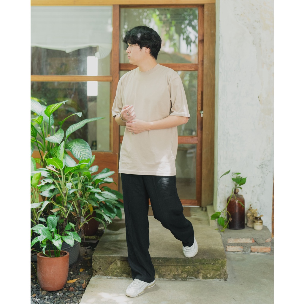 Osaka Oversized Tshirt In Cokelat Milo- Kaos Oversize Pria dan Wanita Cokelat Milo- Blank Apparel