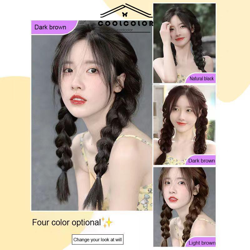 COD❤️Wig Rambut Palsu Synthetic Braids Colorful Korea Fashion Gaya Untuk Wanita- cl