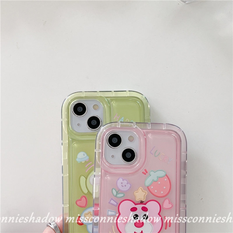 IPHONE Casing Kompatibel Untuk Iphone11 14 13 12 Pro Max7 8 6 6S Plus XR X XS MAX Shockproof Airbag Kartun Stiker Lucu Toy Story Alien Buzz Lightyear Casing Ponsel TPU Lembut Transparan