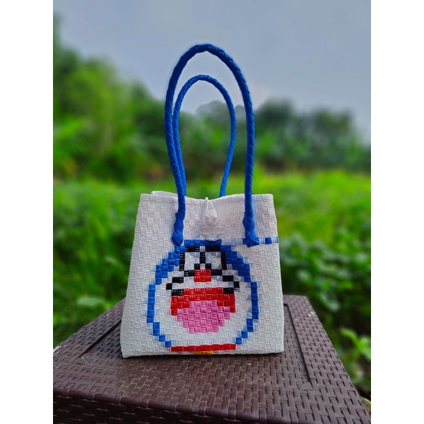 jali sulam Doraemon warna tas bisa riqwes