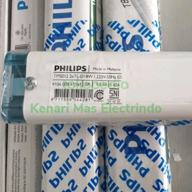 Jual PHILIPS KAP SIMBAT TMS012 2X18W 18W 60CM KAP LAMPU TLD PHILIPS 18W ...