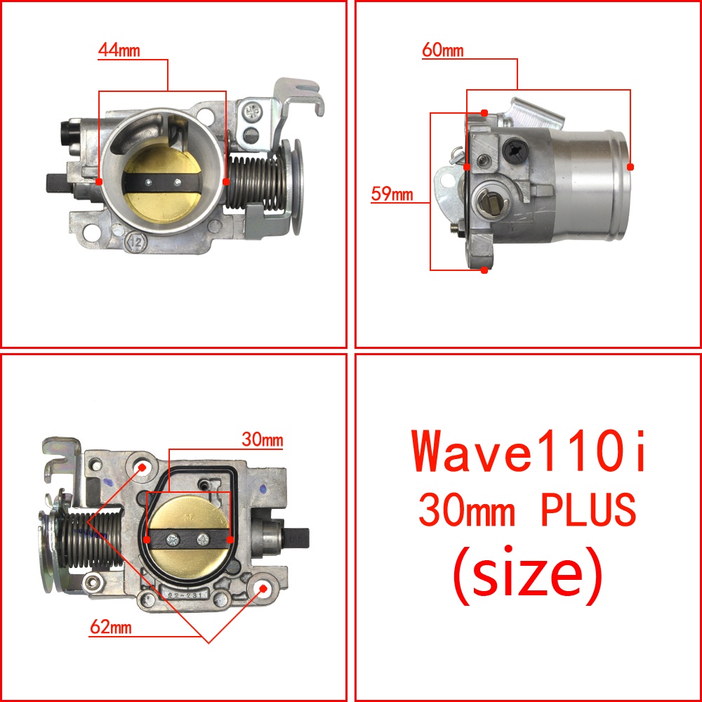 Throttle Body 30mm Tuas Gas Motor Racing Untuk Wave110I Wave125I Trotle Bodi