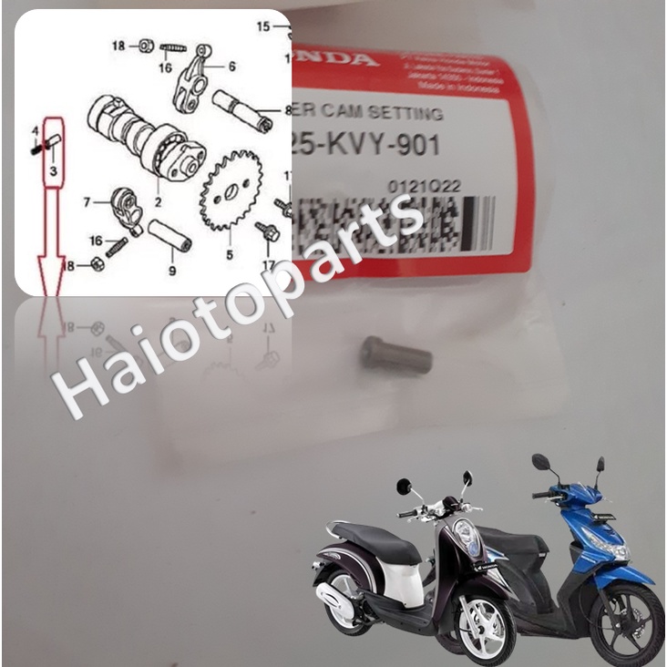 Pen Plunger Otomatis Noken as Beat Karbu Scoopy Karburator 14125-KVY-901 Plunger Camshaft Beat Pin A