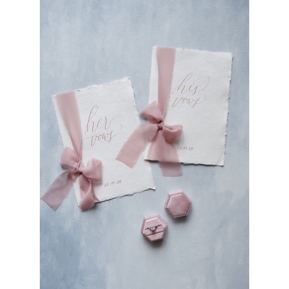 

Vow Book Calligraphy COVER only/handmade paper/wedding