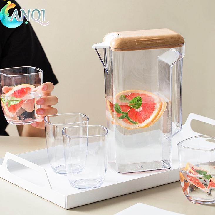 Kejutan Minggu Ini ANQI SHOP Teko Kaca Pitcher Untuk Jus Air Minum Tahan Panas Dingin Infused Water VS-34