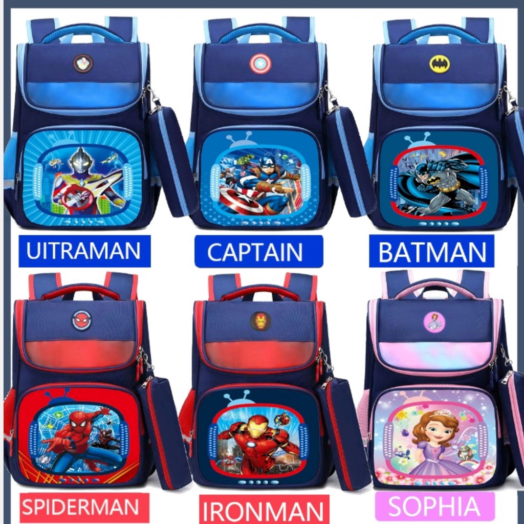 SMARTGIRL NEW TAS RANSEL ANAK SEKOLAH CEWEK COWOK IMPORT UNTUK ANAK SD 00310-00317