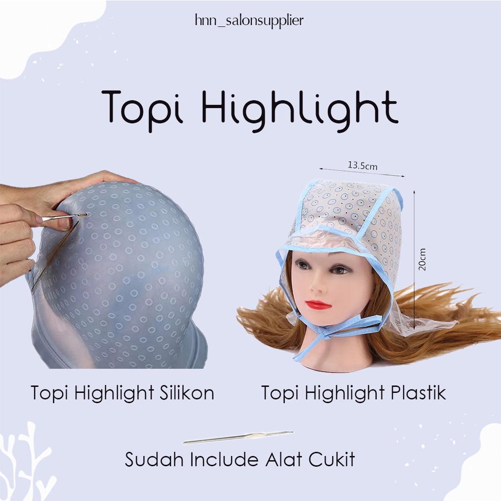 Topi Highlight Bleaching Pewarnaan Alat Semir Cat Rambut Salon