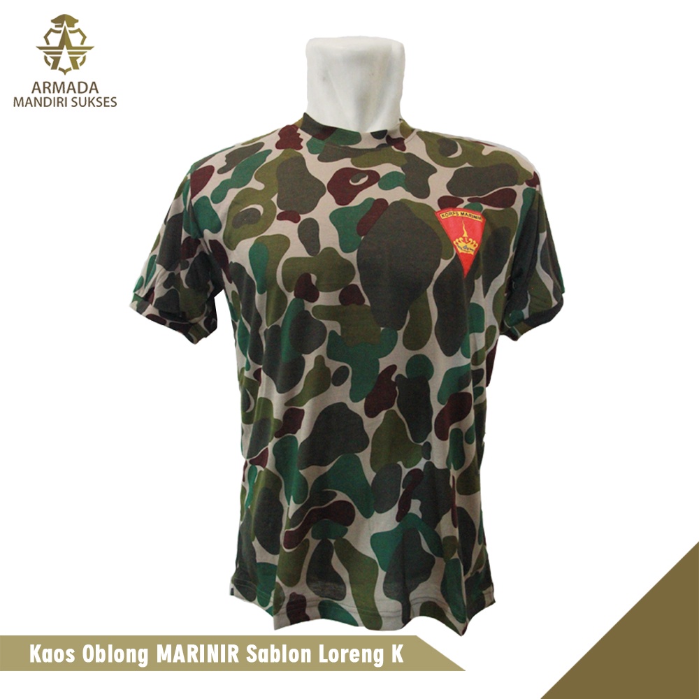 Kaos Marinir Logo Loreng - Kaos Dalam Marinir Logo Loreng