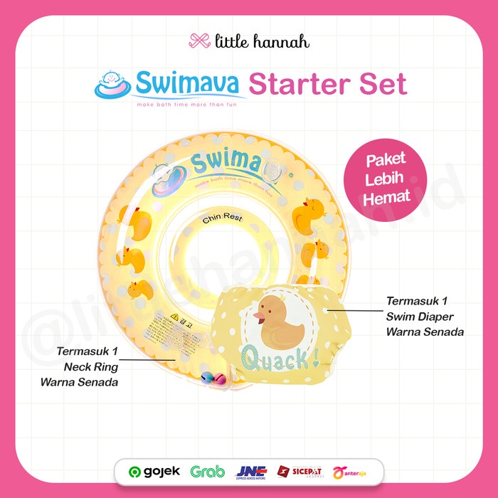 Pelampung Swimava Starter Set / Paket Celana Renang Dan Pelampung Neck Ring Bayi