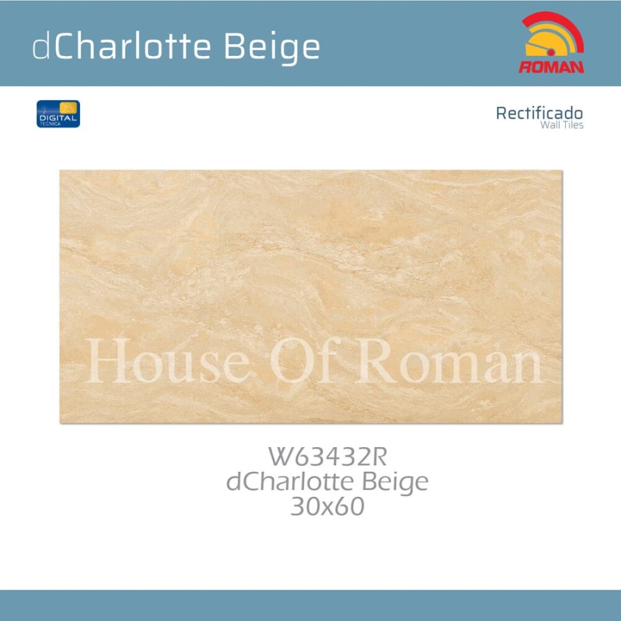 ROMAN KERAMIK DCHARLOTTE BEIGE 30X60R W63432R (ROMAN HOUSE OF ROMAN)