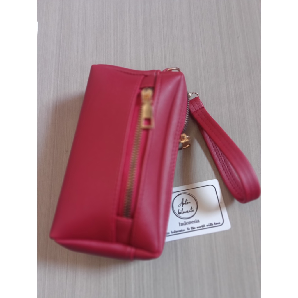 dompet genggam wanita untuk tempat coin atau handphone bahan kulit sintetis lokal #dompet #dompetcoin #dompetwanita