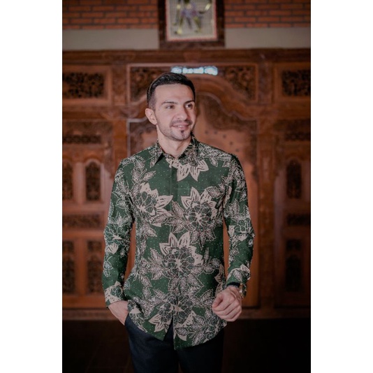 KEMEJA BATIK MODERN SLIMFIT PANJANG BAHUN KATUN HALUS FULL FURING HALUS