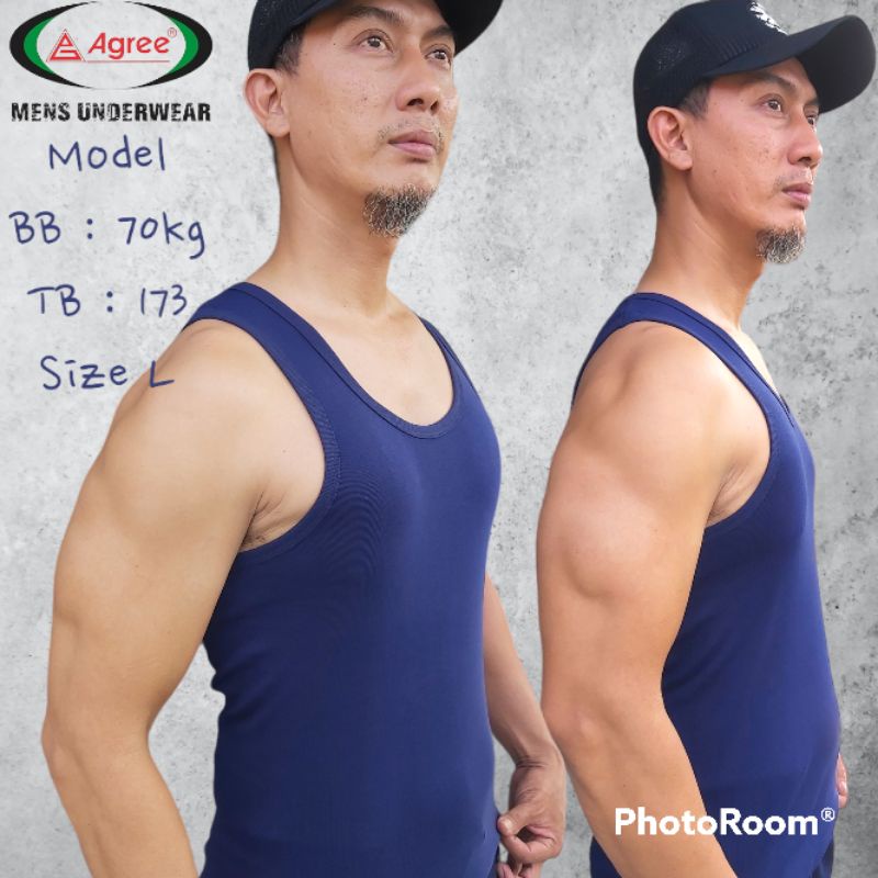 Singlet Pria AGREE SPORT SG004 | Kaos Dalam Cowok | Atasan Pria | Pakaian Dalam