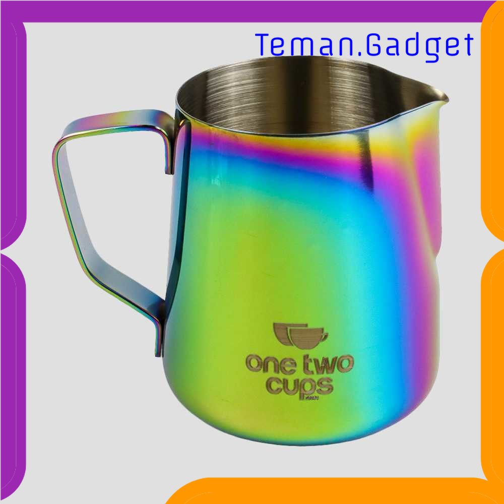 TG - DPR One Two Cups Gelas Milk Jug Kopi Latte Art Rainbow Stainless - 10084