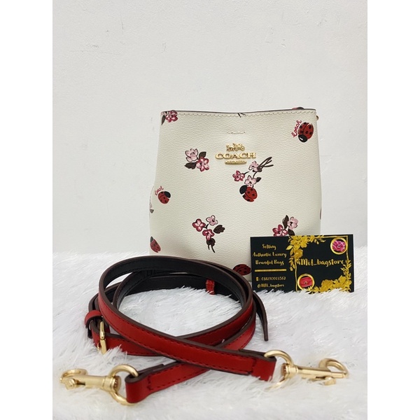 SOLD - Coach mini bucket sling flower