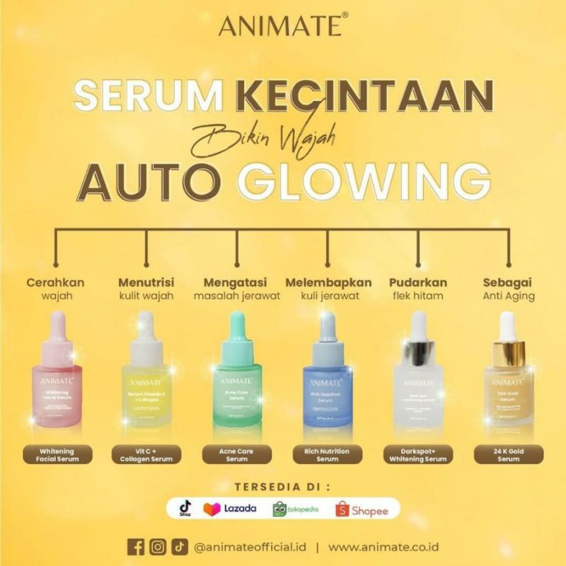 *aschosme* ANIMATE Serum Wajah Lengkap 6 Varian