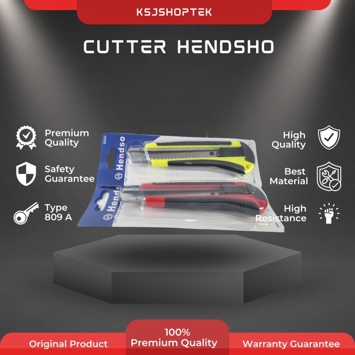 Cutter Hendso Eco Ekonomis Cutter Knife Silet Besar Refill 2 Bj