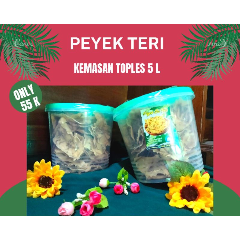 

Peyek Teri Renyah gurih kemasan 5L