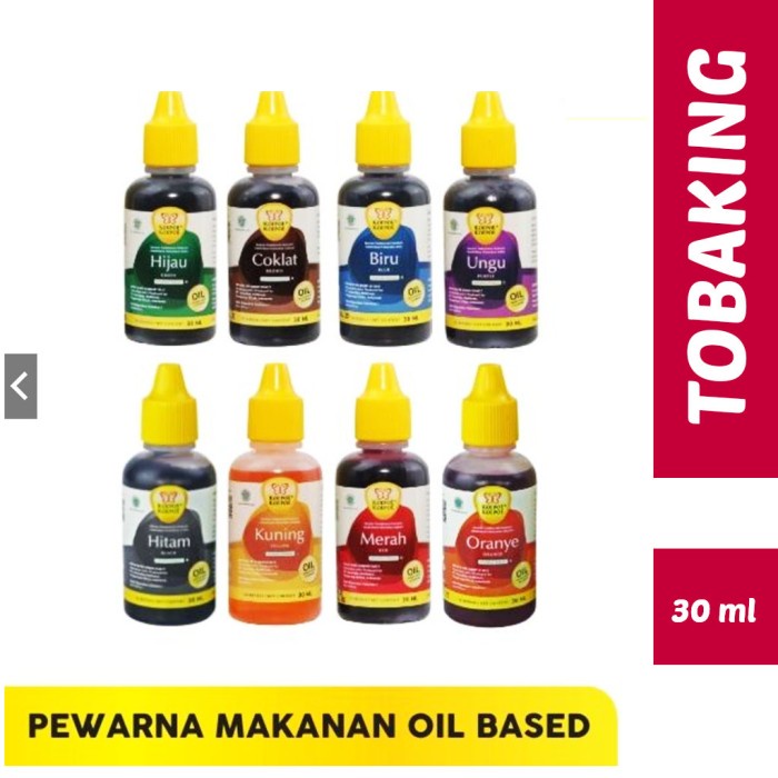 

Pewarna Makanan Oil Based Koepoe 30ml Food Colouring Oil