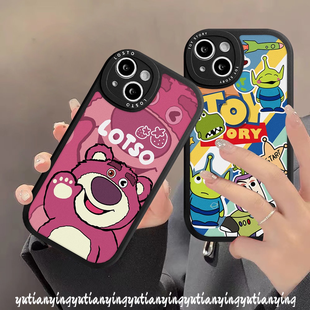 Oppo A17 A15 A57 A95 A12 A16K A74 A96 A16 A5s A17K A55 A54 A77s A76 A16E A3S A1K A94 A7 Reno 5Z 8 7 7Z 5F 5 6 A53 A92 A9 A5 A31 Kartun Strawberry Bear Manyo Toy Story Sarung Soft Case