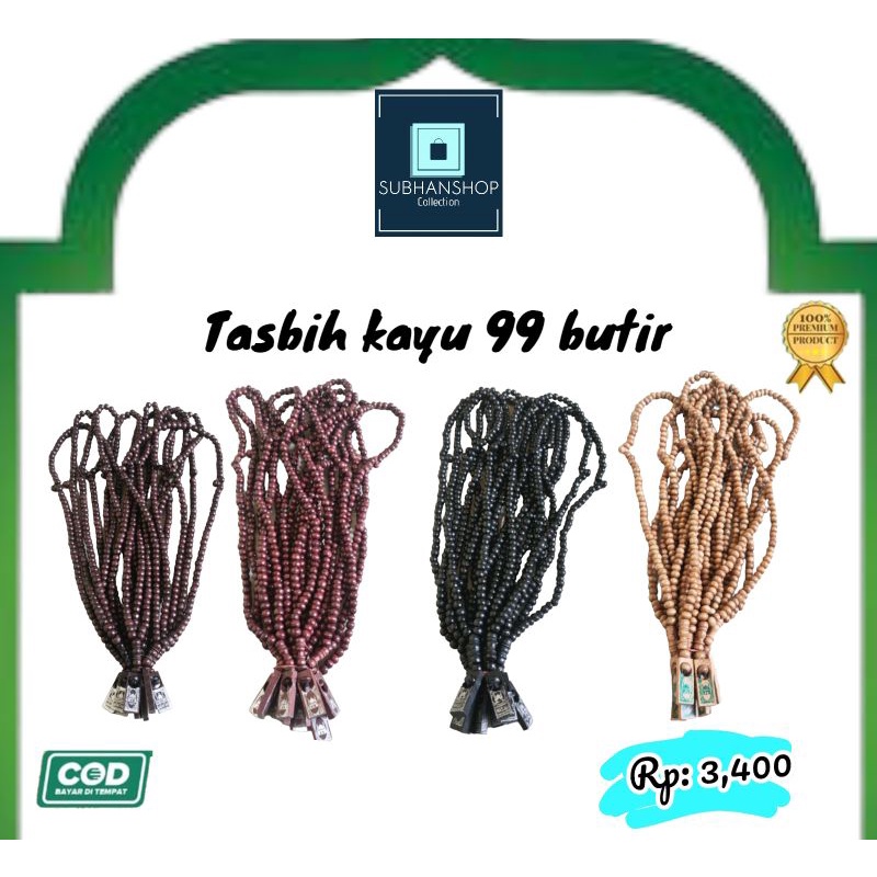 Tasbih kayu walikukun 99 butir murah.