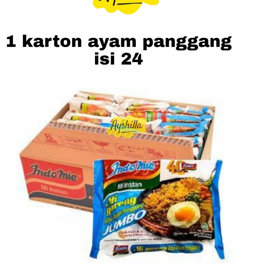 

ヲ Indomie JUMBO Goreng Spesial / Ayam Panggang 1 Dus / Karton (24Pcs) - Mi Instan ン