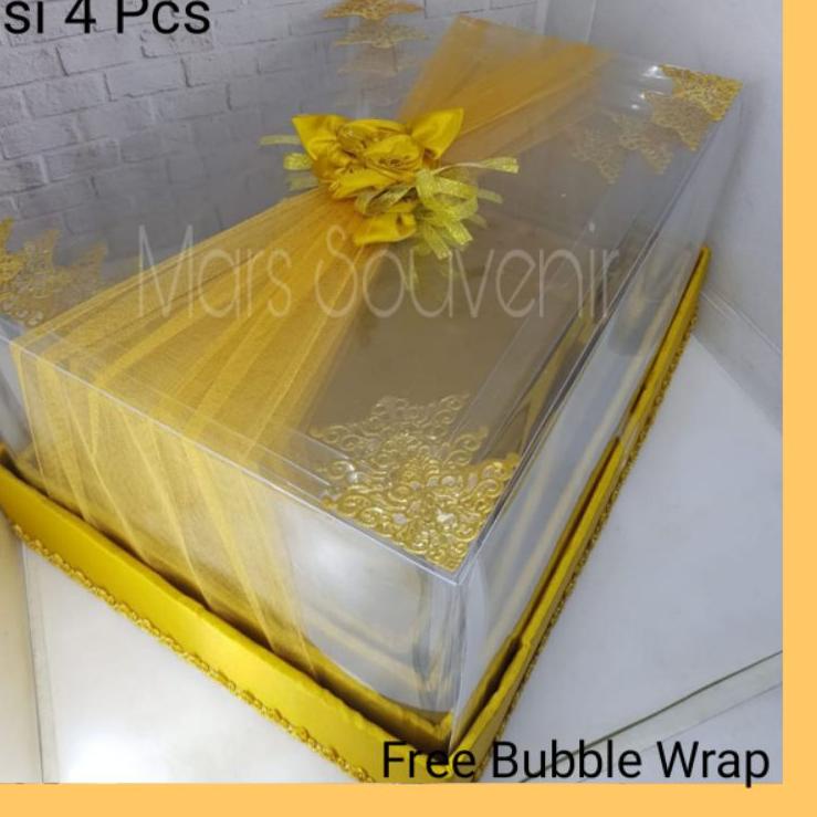 

Sedang Viral Box Hantaran Seserahan Mika Tile Gold 1 Set Isi 4 Box -