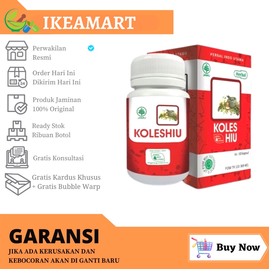

Obat Kolestrol dan Asam Urat - Hiu Koles 60 Kapsul Herbal Indo Utama
