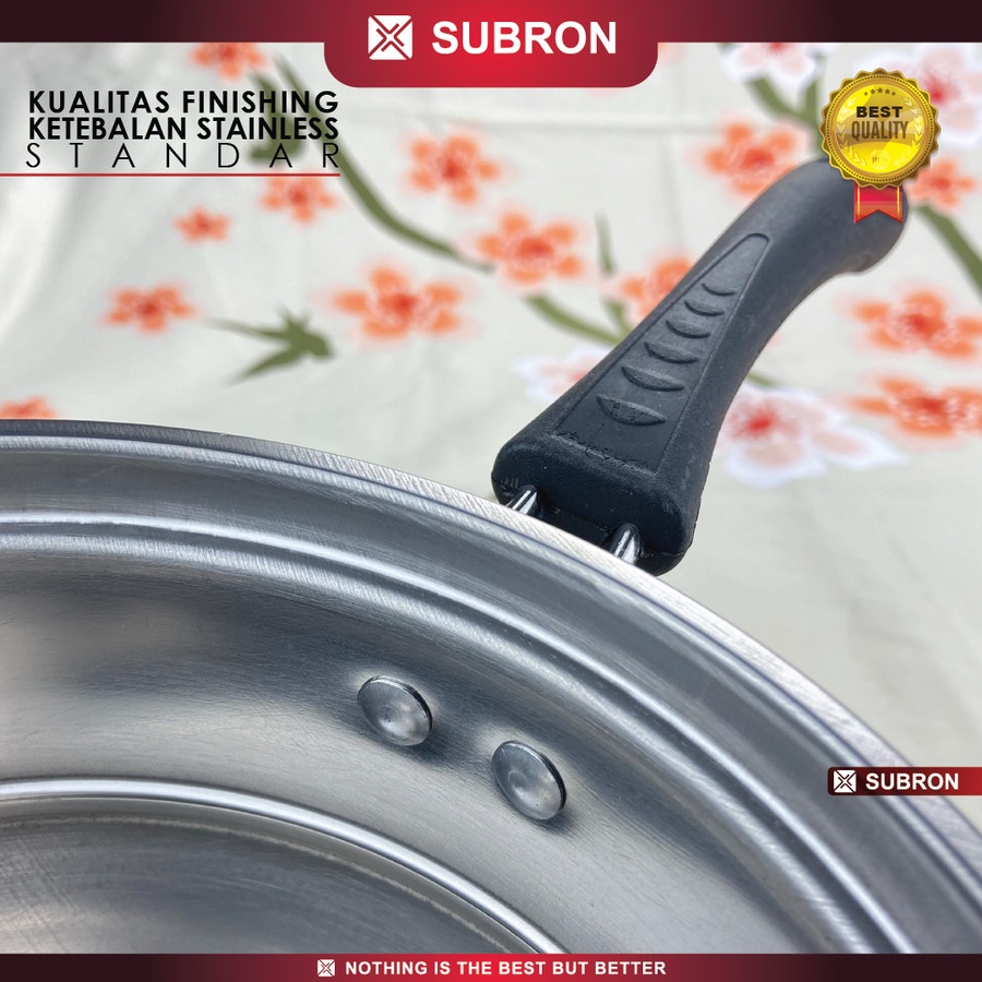 Panci Susu Milk Pot Steamer Kukus 18cm 20cm Stainless Kukusan - SUBRON